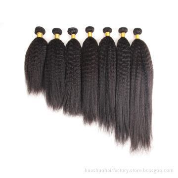 Huashuo Free Shipping Yaki Straight 18 Inch Hair Weave,100 Human Hair Yaki Straight Extensions